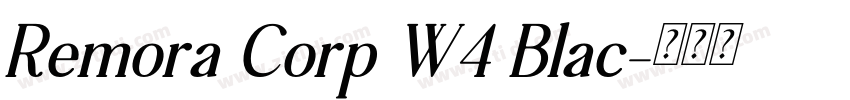 Remora Corp W4 Blac字体转换